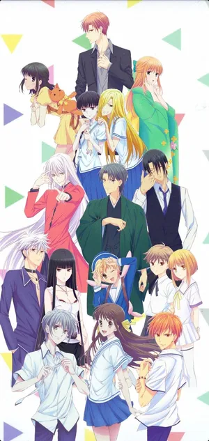 Fruits Basket Characters Collage Wallpaper