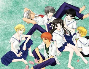 Fruits Basket Characters Relaxing Wallpaper