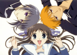 Fruits Basket Tohru With Boys Wallpaper