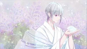 Fruits Basket Yuki In White Kimono Wallpaper