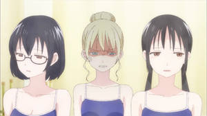 Frustrated Girls From Asobi Asobase Wallpaper