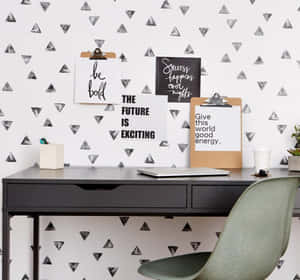 Fsc Certified Sustainable Paper Featuring Triangle Design Wallpaper