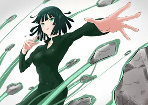 Fubuki Anime Character In Action Wallpaper