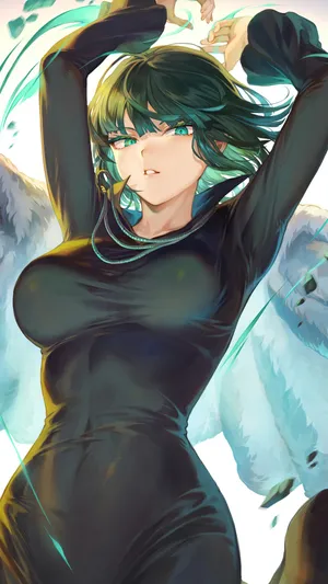 Fubuki In Action, Showcasing Incredible Powers Wallpaper