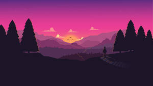 Fuchsia Pink Sky Vector Art Wallpaper