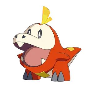 Fuecoco 2d Animation On White Background Wallpaper