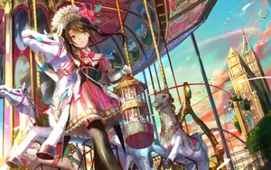Fuji Choko Carnival Colorful Anime Wallpaper