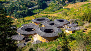 Fujian Tulou Chinese House Wallpaper