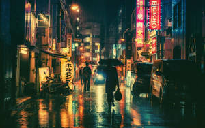 Fukuoka Street In Serene Vibe Wallpaper