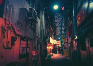 Fukuoka Street With Creepy Vibe Wallpaper