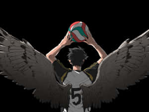 Fukurodani Academy Volleyball Team In Action Wallpaper