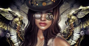 Full 4k Steampunk Lady Wallpaper