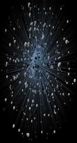 Full Hd Phone Abstract Molecule Burst Wallpaper