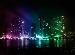 Full Hd Tablet Night Cityscape Wallpaper