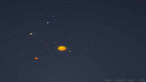 Full Solar System Illustration Wallpaper