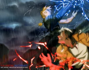 Fullmetal Alchemist's Scar - A Battle-ready Warrior Wallpaper