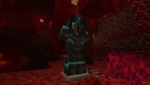 Fully Equipped: Minecraft Armor Ready For Battle Wallpaper