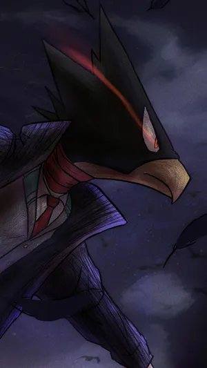 Fumikage Tokoyami As Seen In “my Hero Academia” Wallpaper