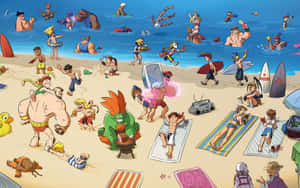 Fun And Games At The Beach Wallpaper