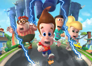 Fun And Playful Kids Game With Colorfully Animated Shapes Wallpaper