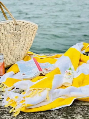 Fun Beach Accessories Laid Out Wallpaper