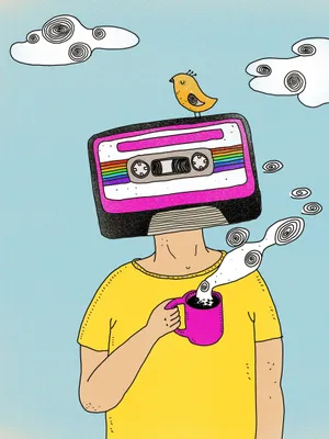 Fun Loving Cartoon Band Jamming Together Wallpaper