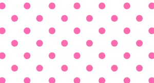 Fun Pink And White Polka Dots Desktop Wallpaper