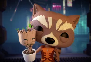 Funko Pop Rocket And Groot Wallpaper