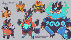 Funny Artwork Of Emboar's Pig Evolution Wallpaper