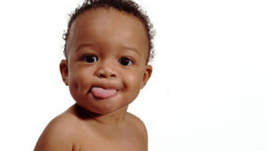 Funny Baby With Dimple Wallpaper