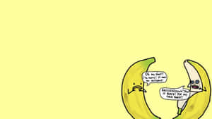 Funny Banana Food Art Wallpaper