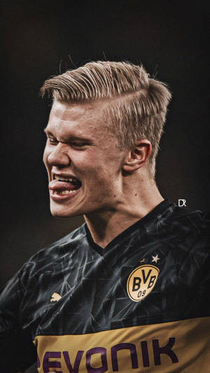 Funny Bvb Player Haaland Wallpaper
