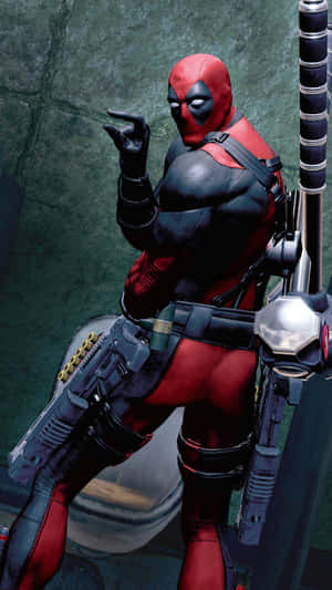 Funny Deadpool Inside Comfort Room Wallpaper