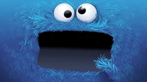 Funny Face Googly Eyes Cookie Monster Wallpaper