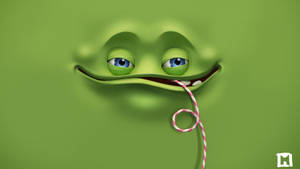 Funny Face Green Monster Wallpaper