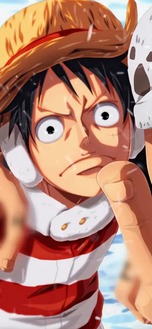 Funny Face Luffy Phone Wallpaper