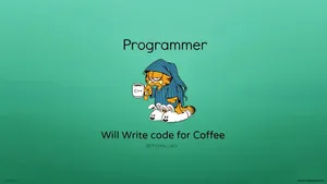 Funny Garfield Coding Quote Wallpaper