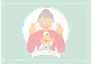 Funny Grandma Cartoon Image Wallpaper