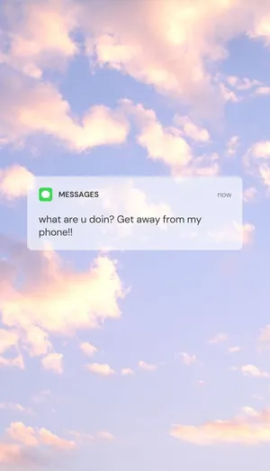 Funny Message Get Away From My Phone Wallpaper