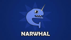 Funny Narwhal Art Wallpaper