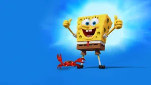 Funny Spongebob Giving A Thumbs Up Wallpaper