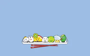Funny Sushi Food Art Wallpaper