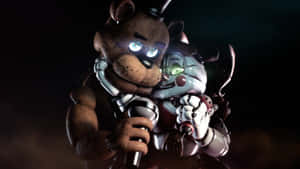 Funtime Foxy And Funtime Freddy In Fnaf Sister Location Wallpaper