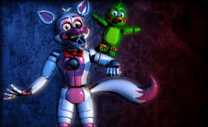 Funtime Foxy: Playful And Mysterious Wallpaper