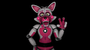 Funtime Foxy Posing In A Vibrant Backdrop Wallpaper