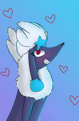 Furfrou Heart Filled Portrait Wallpaper