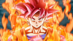 Furious Goku Of Dragon Ball Z Blasts With Raw Energy. Wallpaper