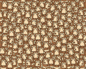 Furret Pattern Desktop Wallpaper