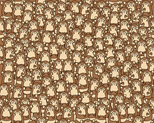Furret Pattern Desktop Wallpaper