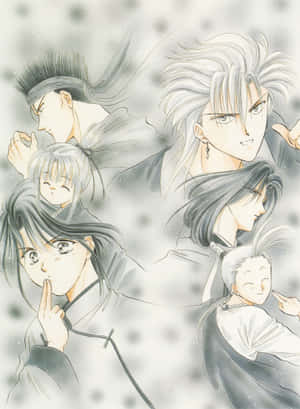 Fushigi Yuugi Character Collage Wallpaper